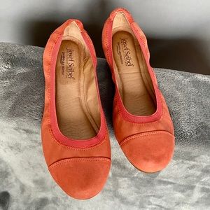 Josef Seibel Ballet Flats Double Air Reaction Leather Pink Loafers Size 38